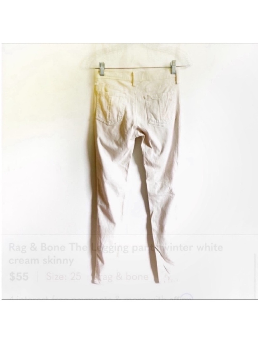 Rag & Bone The Legging pants winter white cream skinny - Picture 8 of 8